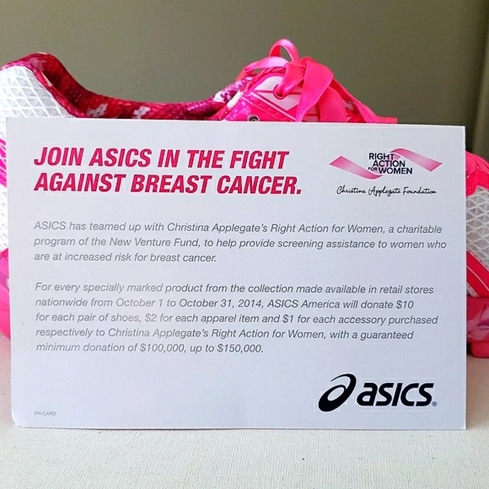 Asics women's 9.5 Breast Cancer Awareness Pink Ribbon GT 1000 3 PR - Picture 11 of 16